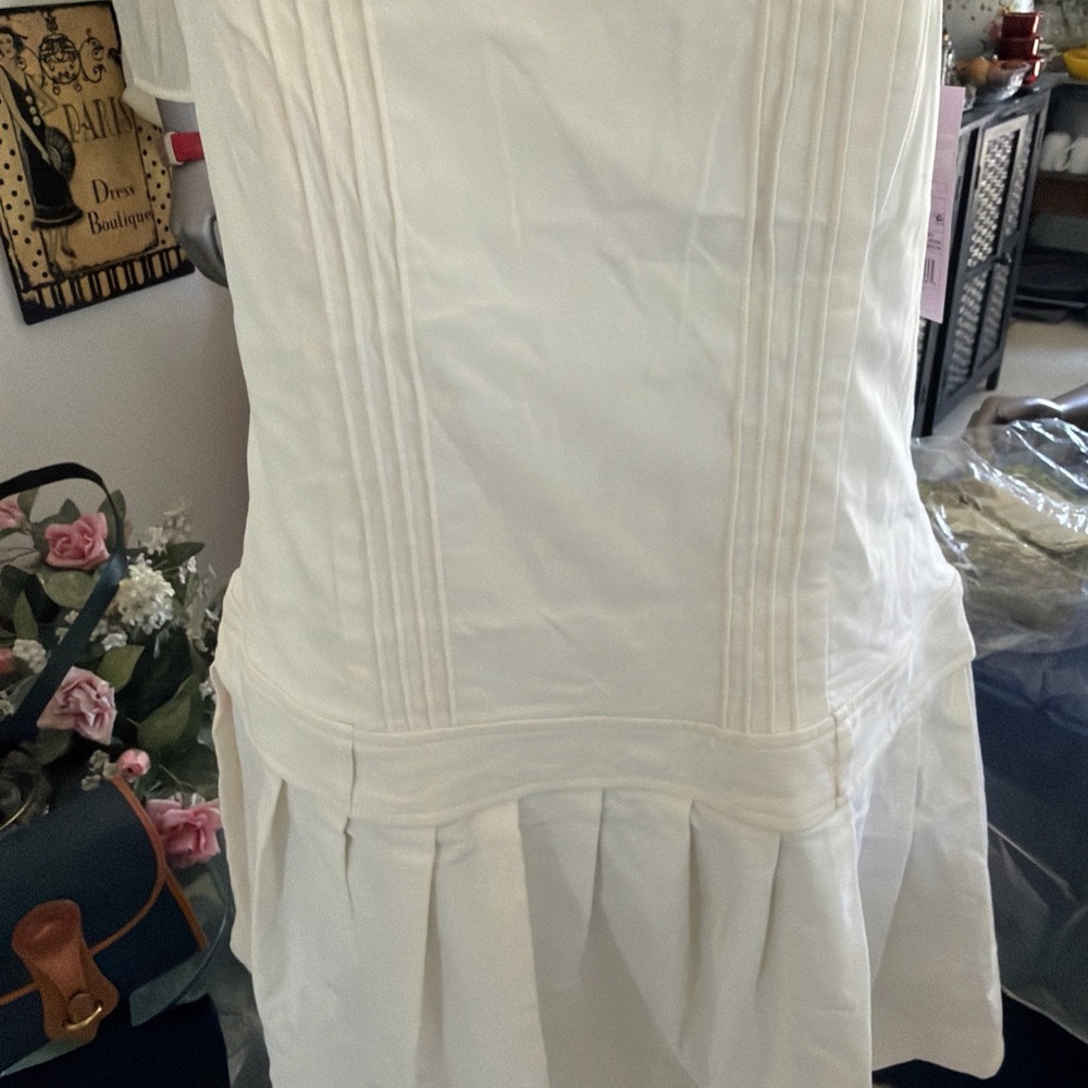 White Womans Pleated Sundress wild fable - Picture 9 of 15
